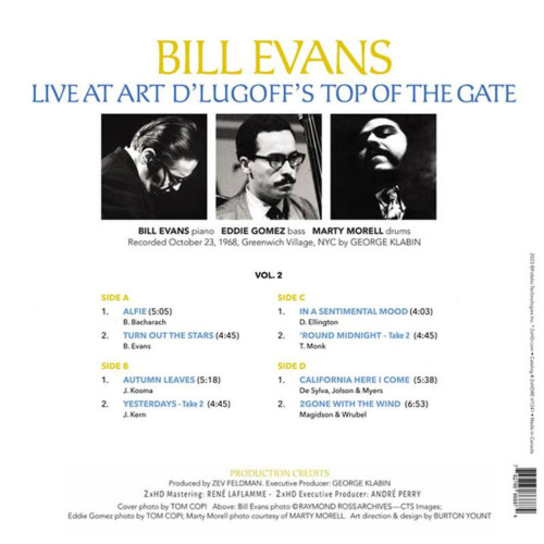Bill Evans - Live at Art D’Lugoff’s Top of the Gate Vol. 2 (Deluxe 45rpm Vinyl 2 LP)